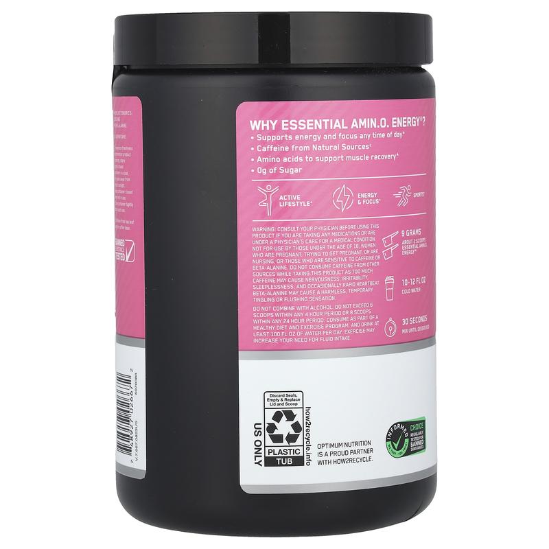 Optimum Nutrition Essential Amin.O. Energy®, Watermelon, 9.5 oz (270 g)