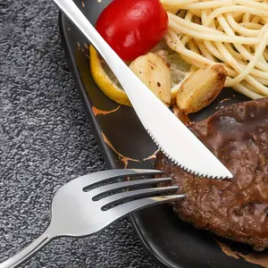 4pcs Golden Cutlery Set Creative Stainless Steel Portuguese Silverware Set - Family Restaurant-Ready Knife, Fork & Spoon, Dishwasher Safe Flatware Set Mirror Polished Western Cutlery for Wedding Party Dinning Household Hotel Kitchen