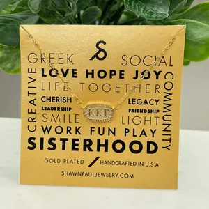 Kappa Kappa Gamma Gold Plated Athena Necklace