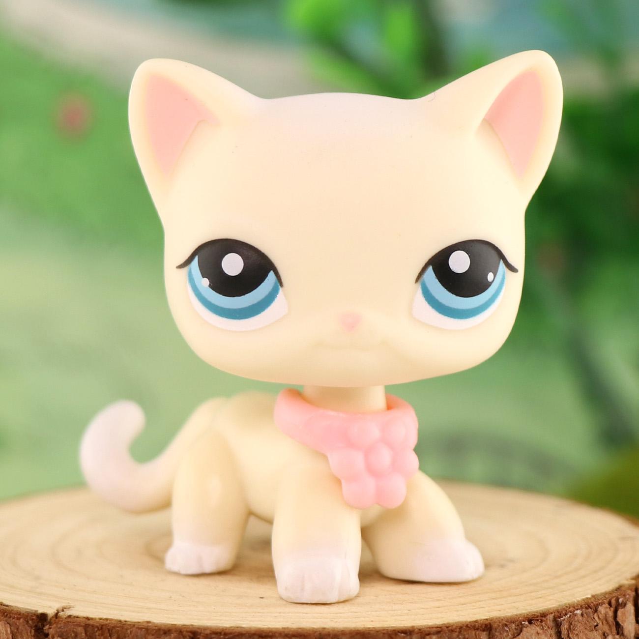 Cute Mini Pet Shop Shorthair Cat Bobble Head Toys for Kids | Safe & Fun Collectible Figurines Cake Topper Animals Figures Birthday Party Decorations
