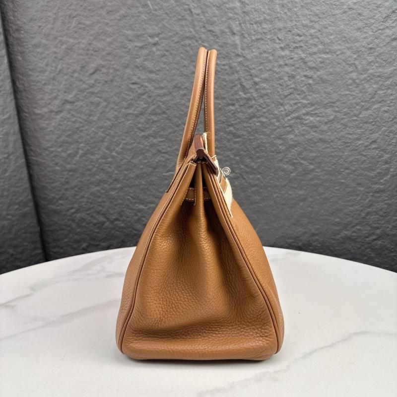 Pre-owned Hermes Leather tote bags Birkin 35 Togo 37 Gold (mk103793)