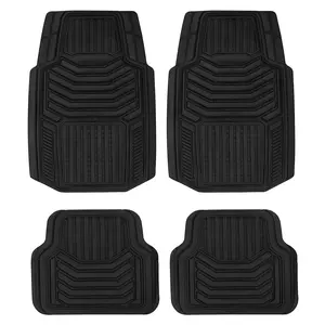 K&K Auto Accessories 3D Car Floor Mat Thick 8 Lb Heavy Duty Durable Universal Diamond Black Deep Dish for Cars SUVs Minivan Truck