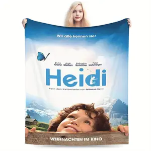 [JIT] Heidi and Grandpa: Alps, an ultra-soft flannel blanket inspired by the Alps, warm and comfortable living room blanket, office blanket, sofa decoration, all-season travel blanket, multi-purpose gift blanket - home, decorative accessory