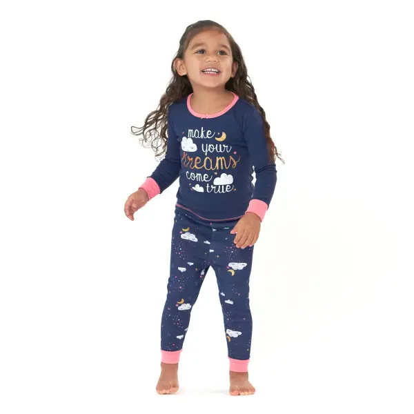Gerber Infant & Toddler Girls' 4-Piece Snug Fit Cotton Print Sleepwear Outfit, Mix & Match Pajamas for All Seasons, Snug Fitting Sleepwear
