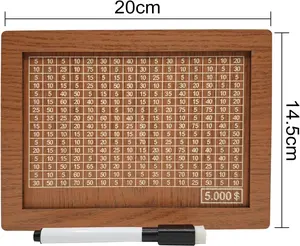 Wooden Savings Box with Money Target and Numbers, Cash Vault for Adults & Kids, 10,000 Coin Counter for Savings Goals - Decor