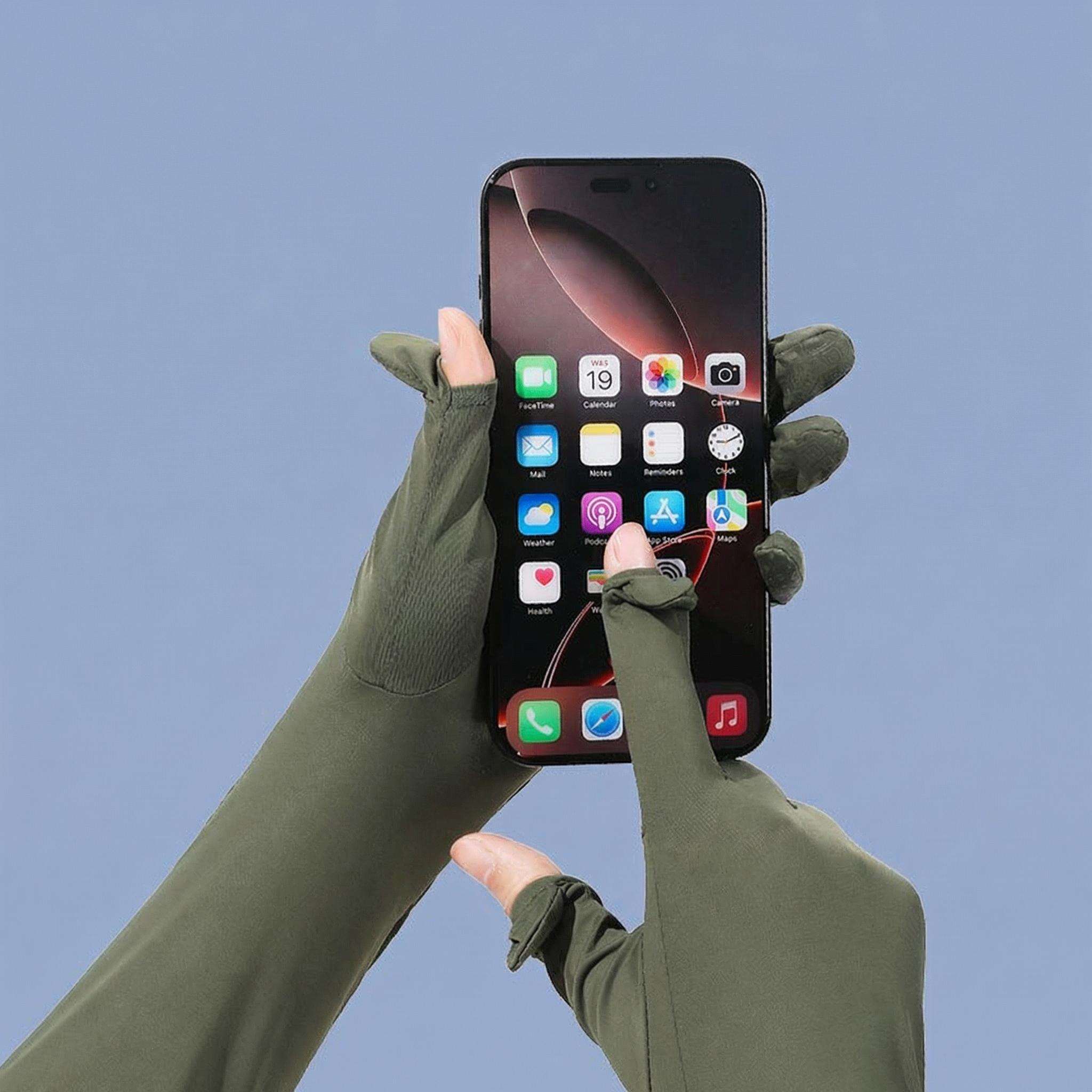 Sun Protection Arm Sleeves Gloves, Full Arm UV Protection Cooling Sleeves with Finger Holes for Driving, Hiking, Outdoor Activities Sun Protection Arm Sleeves Gloves, Full Arm UV Protection Cooling Sleeves with Finger Holes for Driving, Hiking, Outdoor Activities