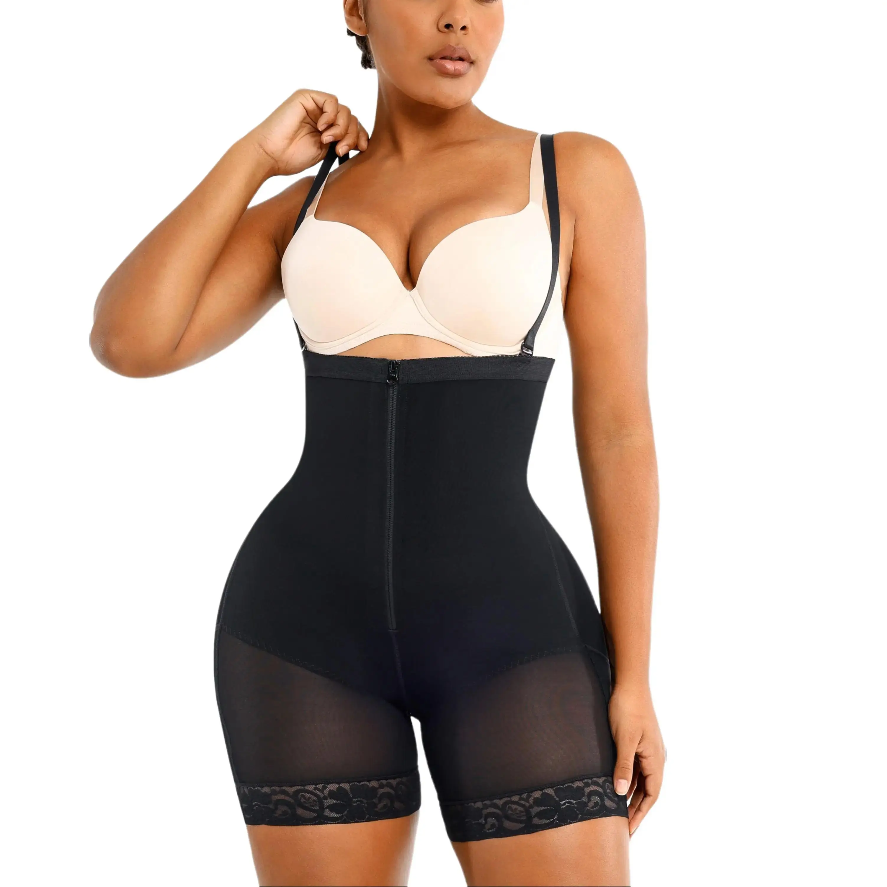 Shapellx AirSlim Firm Tummy Tucking Bodysuit with Adaptable Shoulder Band Butt Lifter Shapewear for Women Fajas Colombianas Comfort Sexy Girdle Highw