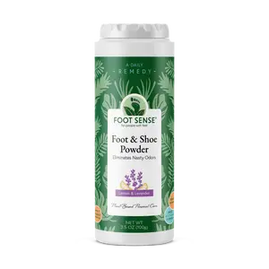 FOOT SENSE All Natural Smelly Foot & Shoe Powder - Foot Odor Eliminator lasts up to 6 months. Natural formula for smelly shoes and stinky feet. Protects disinfects & deodorizes Long Lasting Daily Fungus
