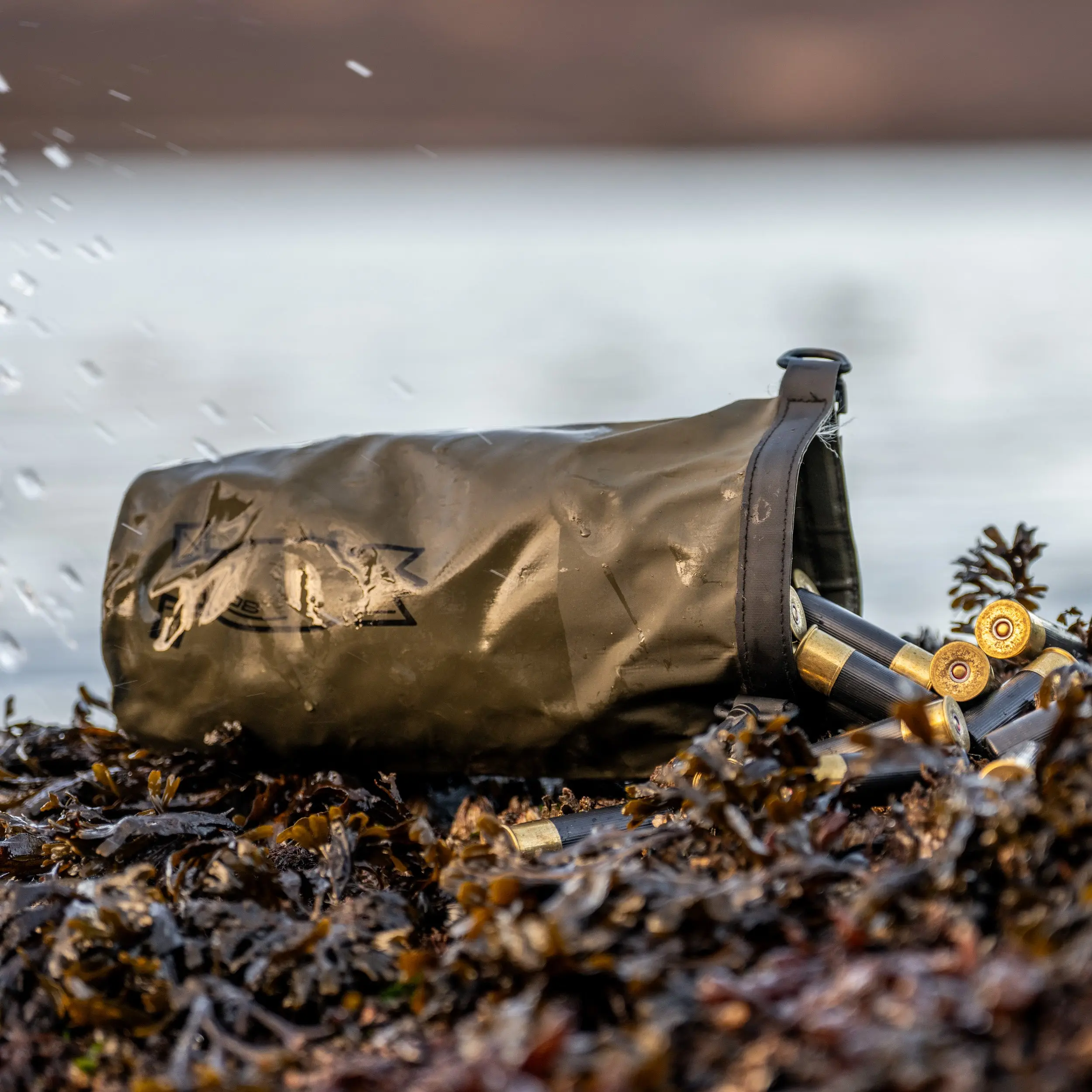 Dive Bomb Industries Waterproof Shell Pouch - 2L Roll-Top Home Organizer Storage Bag, Heavy-Duty Clip, Interior Zippered Pocket, Compact Design for Hunting Storage & Organization