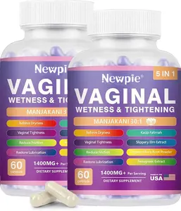 Female Vaginal Moisturizer Capsules, Probiotics Wetness & Tightening Vaginal Wellness Supplement for Enhance Vaginal Muscle Tone & Vaginal Dryness- Vegan, 60 Capsules