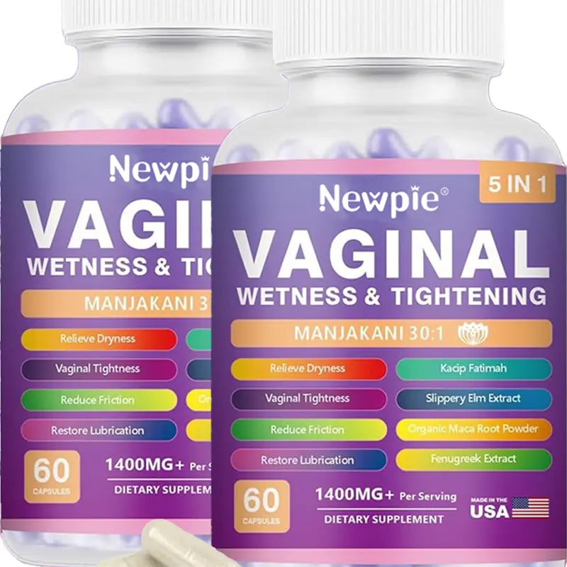 Female Vaginal Moisturizer Capsules, Probiotics Wetness & Tightening Vaginal Wellness Supplement for Enhance Vaginal Muscle Tone & Vaginal Dryness- Vegan, 60 Capsules