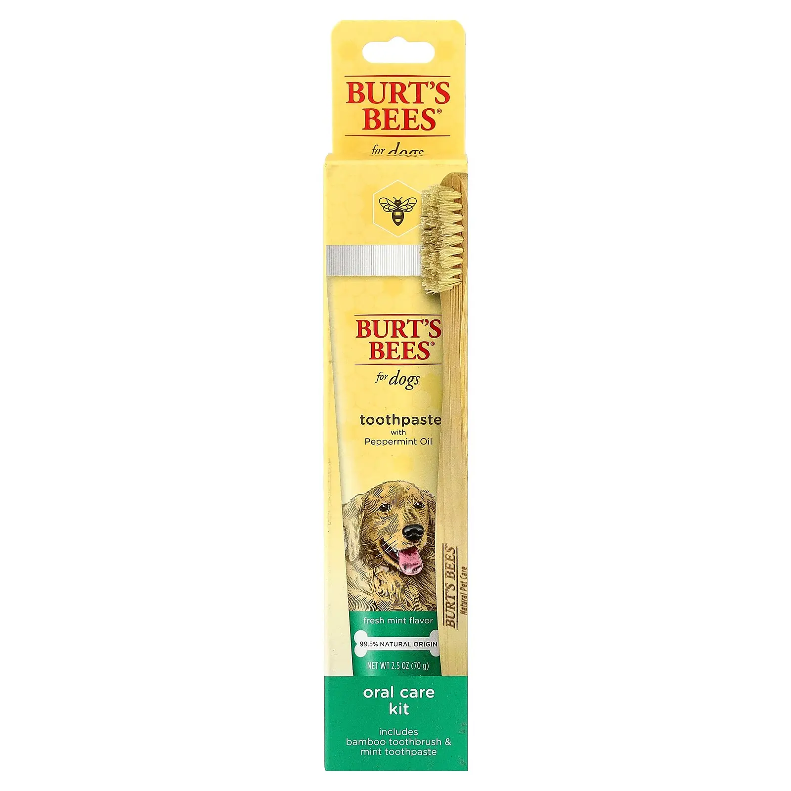 Burt's Bees Oral Care Kit, For Dogs, 2 Piece Kit