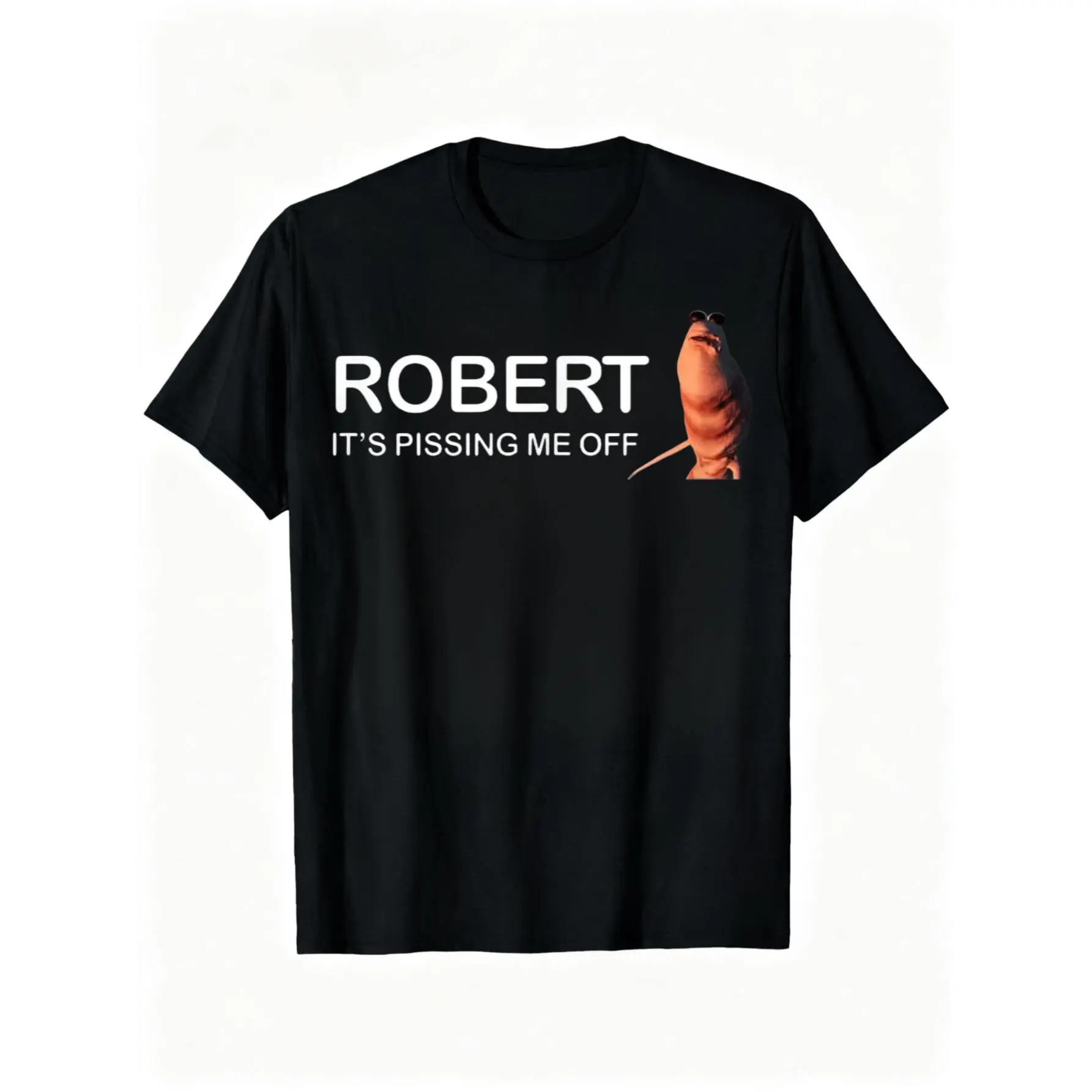 100% Cotton Robert It’s Pissing Me Off Funny Marcus The Worm Meme T-Shirt Unisex Adult Clothing Streetwear Crewneck Fashion