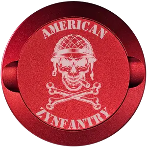 American Zynfantry with Skull-My Tyn Co. Custom Aluminum ZYN Tyns for ZYN Pouches Waterproof and Airtight, 2 Compartments!