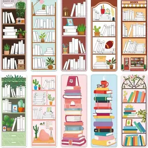 50/100 Bookmarks, Book Tracker Design, Page Markers for Readers, School Supplies, Back-To-School Essentials, Cute Reading Bookmarks