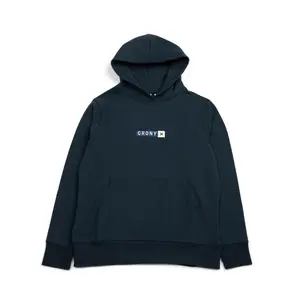 Organic Logo Hoodie - Navy and Tan