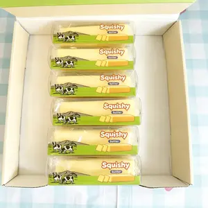 [Fast Ship] Unique Crunchy Crust Butter Squishy ASMR Fidget Toy | Exclusive Flaky Fake Food Slow Rising Squeeze Gadget 13x4cm 80g | Best Stress Anxiety Relief Tool For Home Office Desk Decor | Fun Joke Prank Prop For Adults Kids Party Favors US Dispatch