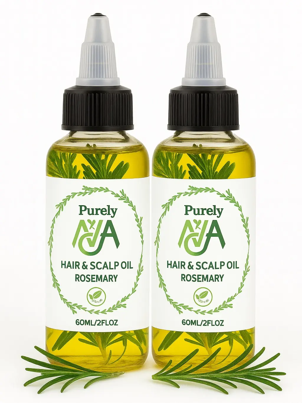 THE FAIRY GODMOTHER 2-Pack Rosemary Infused Oil 60ml 2oz Natural Scent Aroma