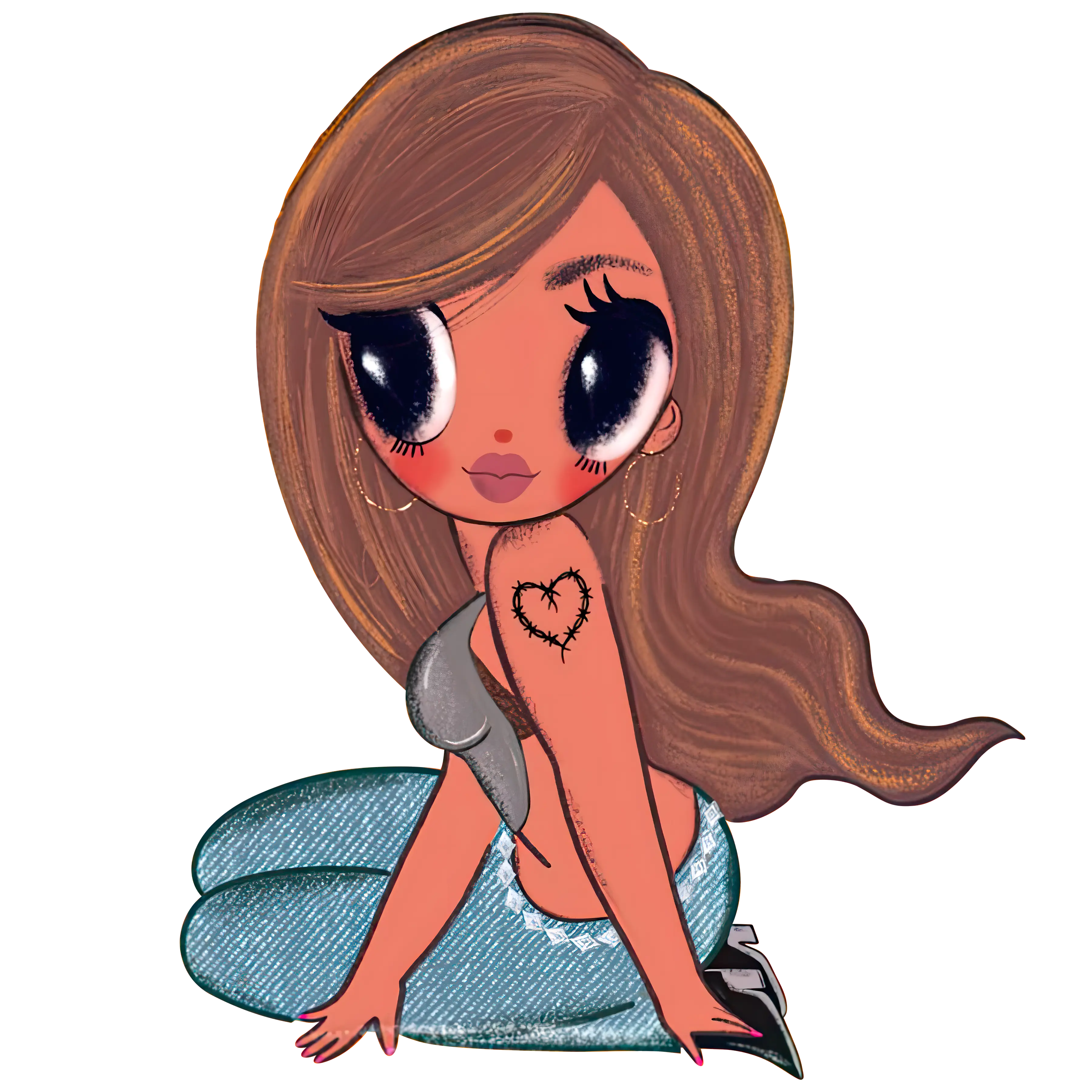 Cute Latina Singer 5" inch Vinyl Decals – UV Resistant & Waterproof for Cars, Laptops and More