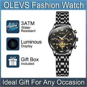 OLEVS 2897 Women Fashion Quartz Chronograph Watch, Multi Sub-Dial with 24 Hour Indicator, Luminous Hands, 3ATM Daily Water Resistant Dress Wristwatch, Ideal Gift for Any Occasion