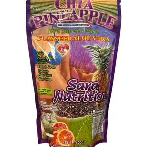 SARA NUTRITION CHIA PINEAPPLE LINAZA SAVILA FLAXSEED ALOE VERA 14 oz (400 g)