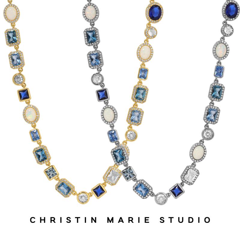 Azul (Blue) Solstice Gemstone Necklace