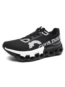 Teenagers' Durable Thick Sole Outdoor Sports Shoes, Height Increasing Non-Slip Men's Breathable Casual Running Sneakers