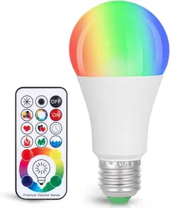 LED Color Changing Light Bulb, 820LM  E26 10W RGBW, Mood Light Bulb with Timing Remote, 120 Colors Screw Base Lights for Home Decor, Bedroom, Stage, Party