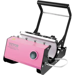 【fathersdaygift】VEVOR Mug Heat Press, 11-30oz Tumbler Heat Press Machine, Sublimation Transfer Straight Skinny Tumblers, Cup Heat Press with Heat-resist Gloves & Tape, DIY Ceramic Mugs Cups Glasses, As Gift, Pink