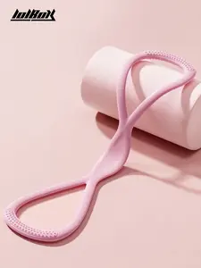 【LOL BOX】Figure 8 Fitness Resistance Band for Women and Men, Elastic Exercise Bands for Arms Chest and Back, Chest Expander and Yoga Gym Workout Pulling Rope, 8 Word Elastic Tubing for Muscle Training