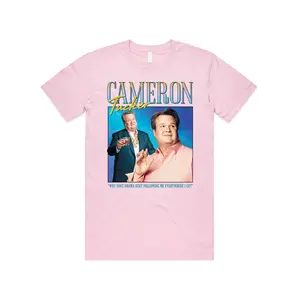 Cameron Tucker Homage Graphic T-Shirt - Vintage 90's Style, Fitted Cotton Crew Neck, Short Sleeve Men tees Casual Menswear
