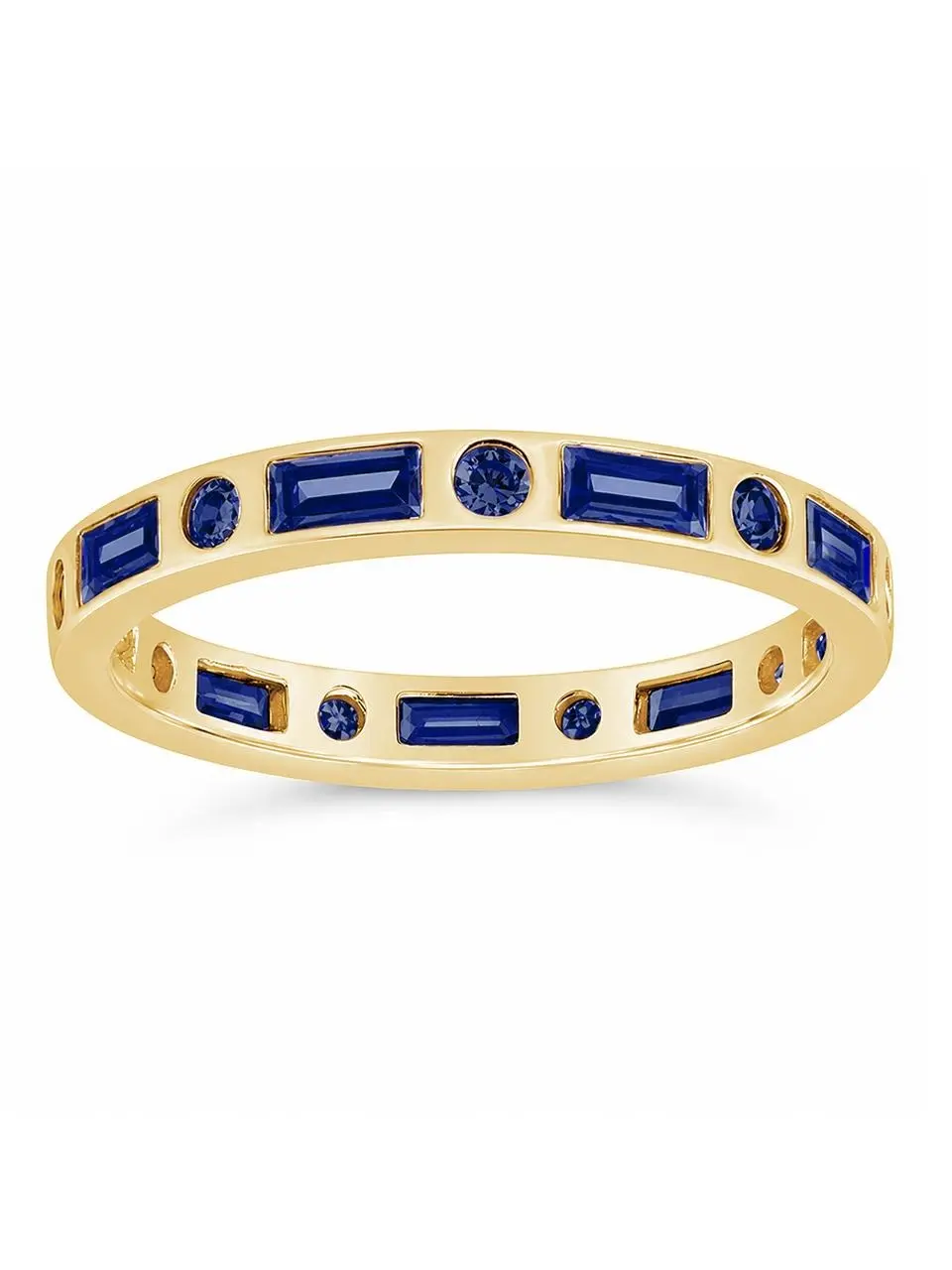Sterling Silver Sapphire CZ Ethel Ring