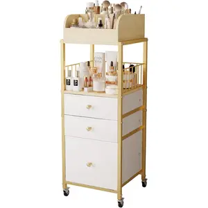 Makeup Organizer Cart with Drawers, Floor Skincare Organizers Make Up Organizers-Vanity Organizer  Display Cases Holder for  Care Perfume  Polish Brush Hair Tool()