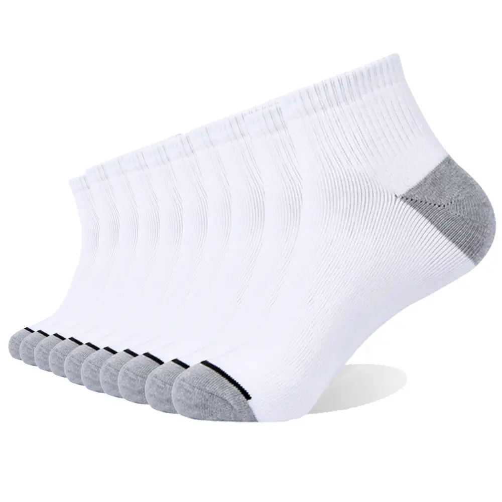 EnerWear 10P Pack Men's Cotton Moisture Wicking Cushion Low Cut Socks   Athletic Breathable  Soft Sweat
