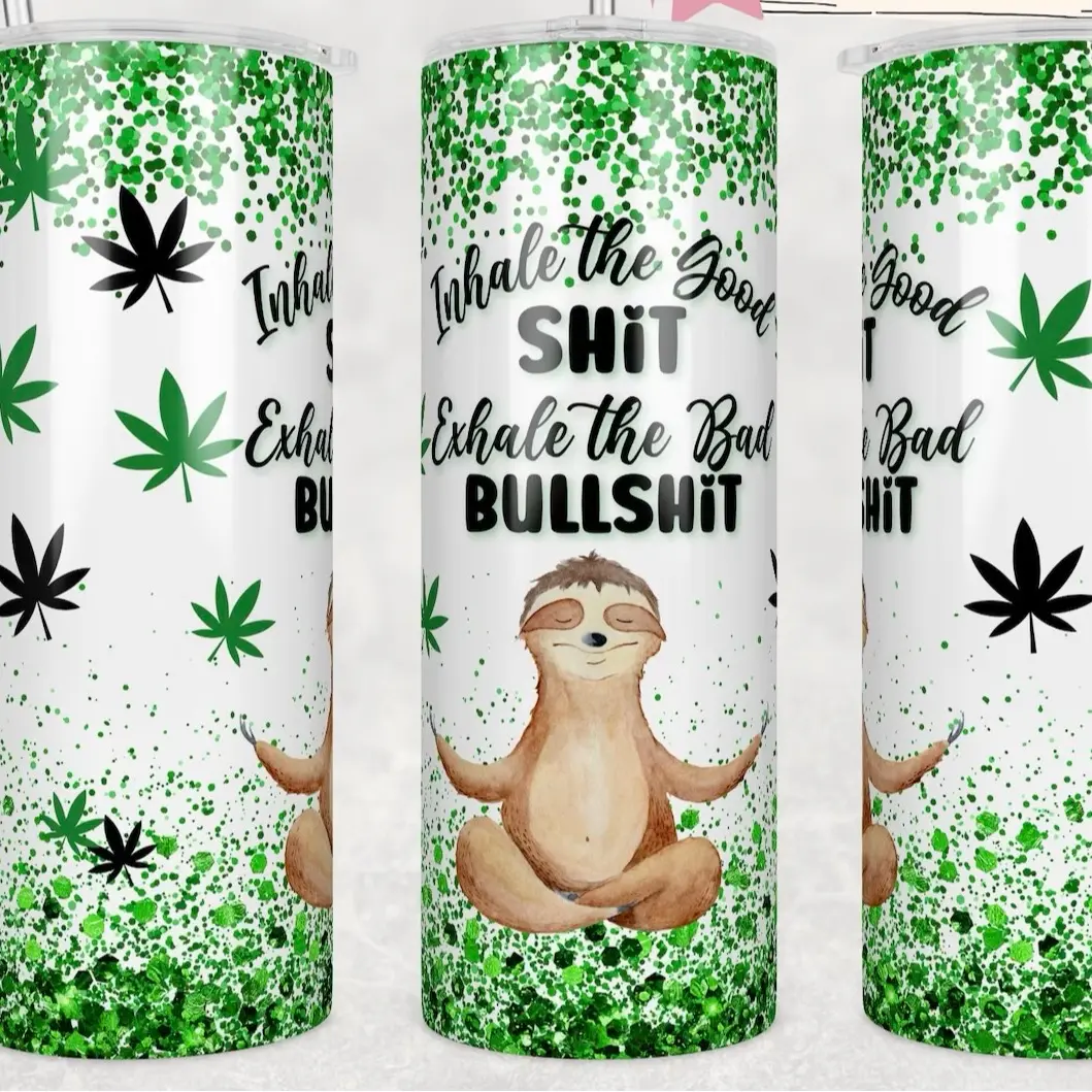20oz inhale sloth tumbler
