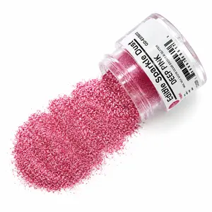 Edible Sparkle Glitter Golden Deep Pink .25 Oz