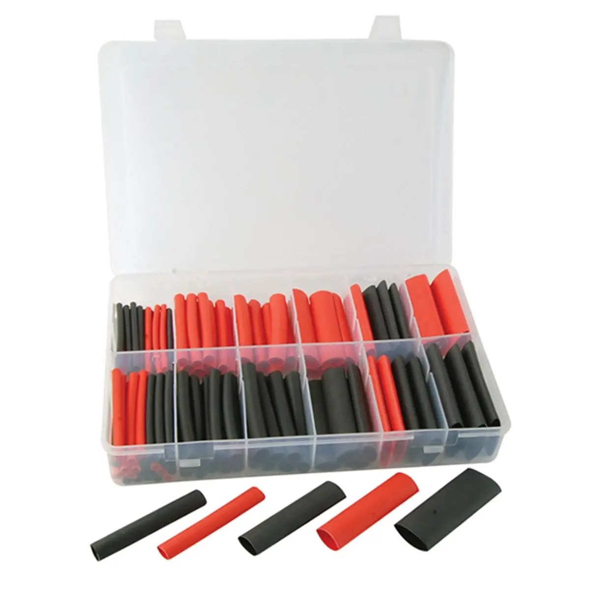 ATD Tools 115-Pc Dual Heat Shrink Tube Set - Flame Retardant, Moisture Proof Bond, 3:1 Shrink Ratio, -67°F to 230°F Temp Range for Wire, Connectors, Over Wires, Adhesive Liner