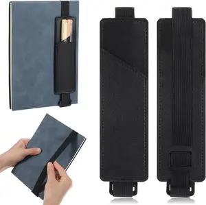 2 Pack Notebook Pen Holders, Adjustable Notebook Pouch, PU Leather Pen Bag for 8-11.5 Inch Notebooks.
