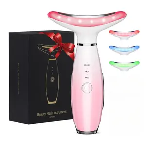 3 Color Facial & Neck Face Massager, 1 Box Portable Vibrating Neck & Face Massager Tools, Electric Facial Skin Care Tool, Facial Beauty Massagers, Skincare Products, Vibration Machines, Facial Beauty Instrument, Facial Beauty Instrument