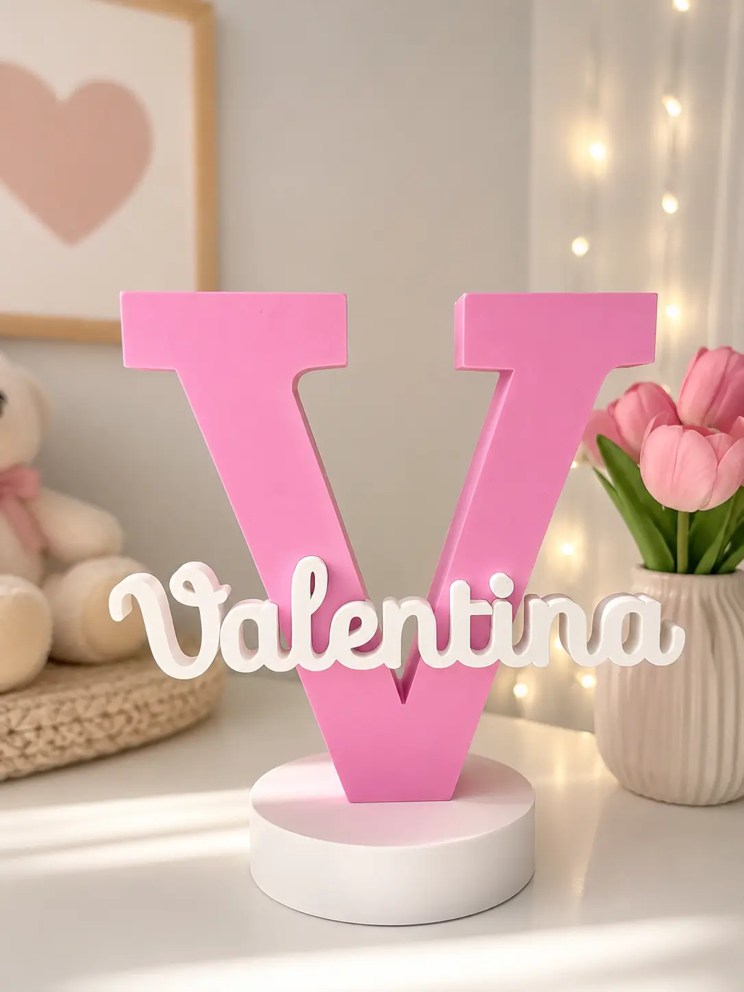 Personalized Initial & Name Sign | Custom Nursery Letter Decor | Holographic Finish | Baby Room Gift