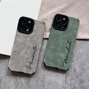 Customized Personalized right side Name Faux Leather Phone Case Compatible with iPhone 16 15 14 13 12 11 Pro Max Plus UV print And Anti-slip Back Case As a birthday gift Gift Cases 15 16 Pro Max Plus