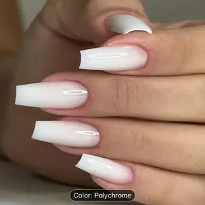 24pcs Gradient Fake Nails Full Cover False Nails for Women and Girls with Nail File and Jelly Glue - Nail Care, Nail Art Cutics Manicure Nail Polish Comfort