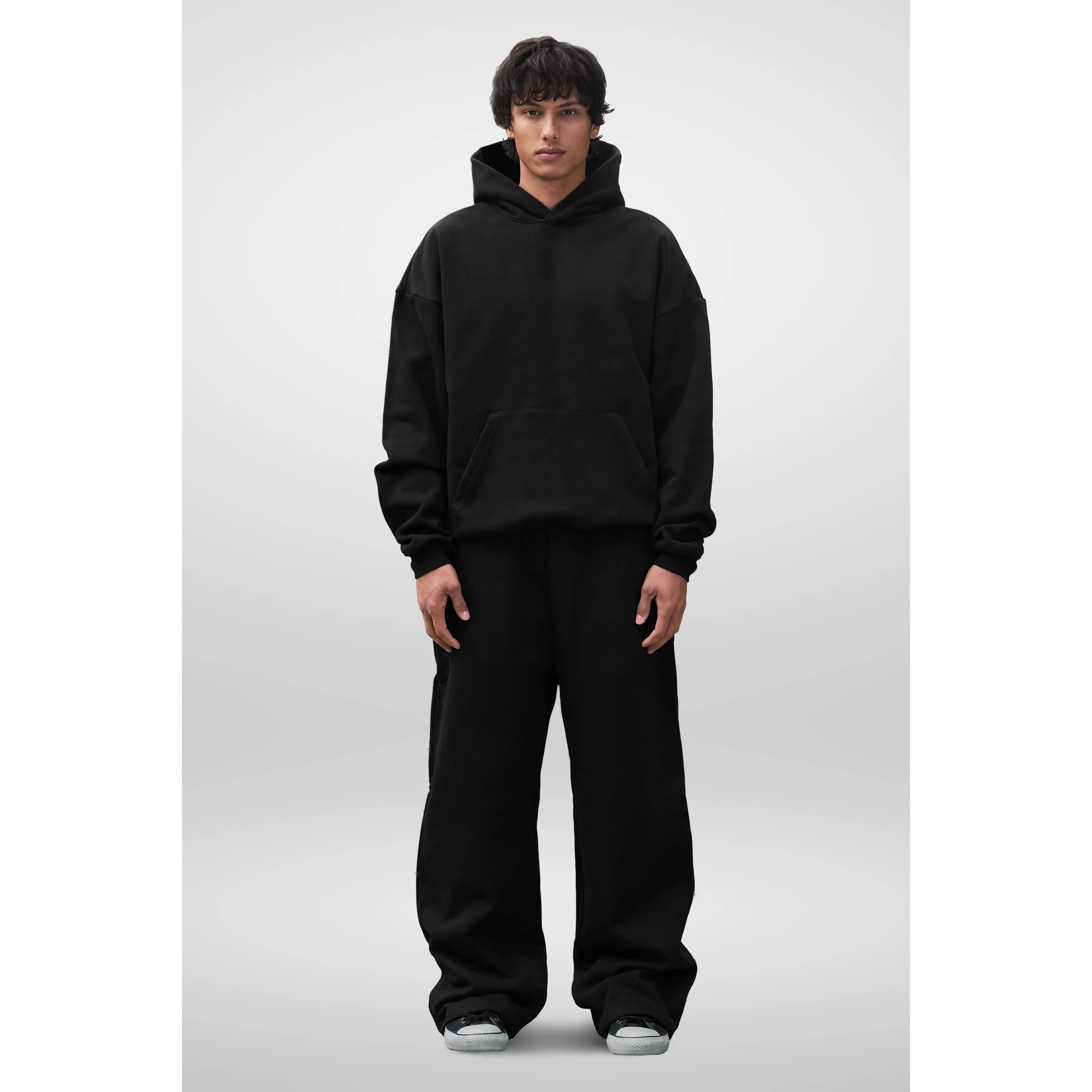 600 GSM 'Black' Core Sweatpants statement piece lightweight polished flattering fit trendy bottoms streetwear comfy chic versatile athleisure essential aesthetic casual pants dressed down all day comfort