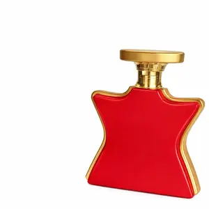 Red and Gold Star Luxe Spray Bottle Sturdy High-Quality Glass with Fine Mist Sprayer for Premium Application Perfect for Personal Use or Display