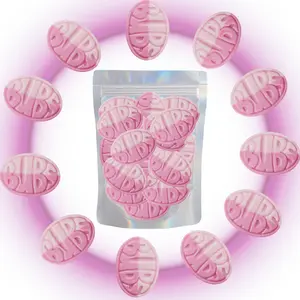 ONE POUND (1LB) Wild Strawberry Pomegranate Foam Ovals – Bubs Swedish Candy, Viral TikTok Favorite! Snack Bonbon, Vegan, Soft & Chewy, Sweet & Sour