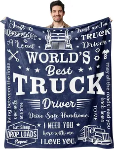 Truck Driver Gifts for Men Blanket 60” X 50”, Best Gifts for Truck Drivers, Gifts for Truck Drivers Men, Trucker Gifts, Best Truck Driver Gifts