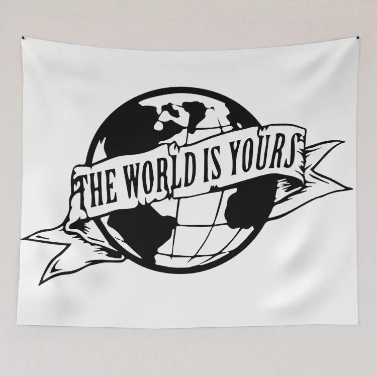 Retro Scarface White Style Flag Music Gift Idea For Fan Concert Home Room Decor Birthday Gift