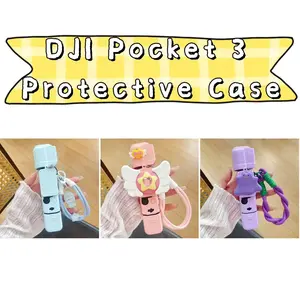 Dji Pocket 3 Cute Protective Case Set, Light /light Blue/ Colors Available, Includes Lanyard + Keychain, Camera Accessories Included