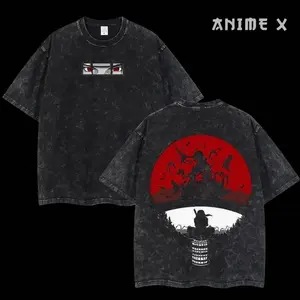 Retro Vintage Limited Uchiha Itachi the Betrayer - Naruto Anime Double Printed Washed Tee Unisex Oversize Anime Manga Lightweight Cotton T-Shirt Anime Fan QEA 599