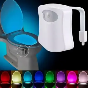 Motion Sensor LED Toilet Light for Bathroom - Automatic Night Light, 16 Settings, Fits Any Toilet, ABS Material